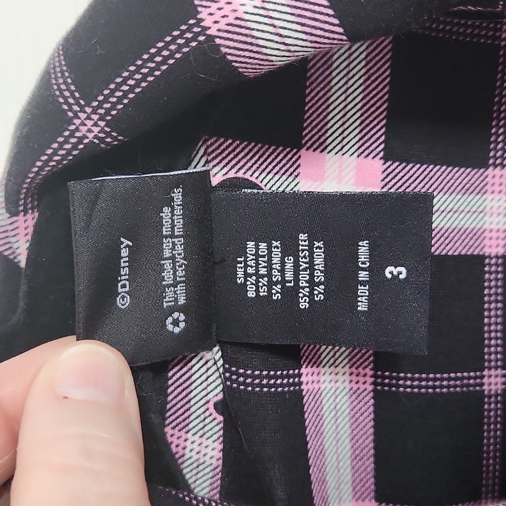 Disney Women's Pink and Black Plaid Jacket - Picture 3 of 7